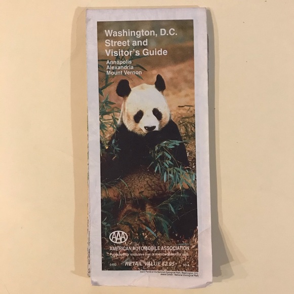 1990 Washington DC Street Map &Visitor’s Guide Map - Picture 1 of 8